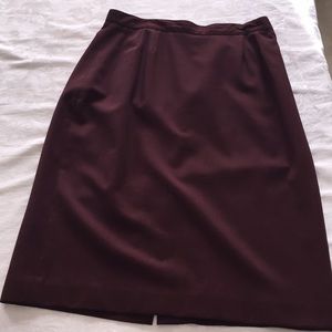 Lands End merlot pencil skirt 28”